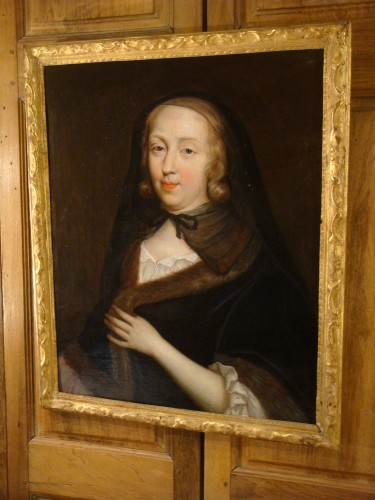 Portrait fin XVIIe siècle représentant Anne d'Autriche - Tableaux et dessins Style Louis XIV