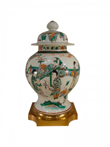 Potiche en porcelaine Famille verte, Chine XIXe siècle
