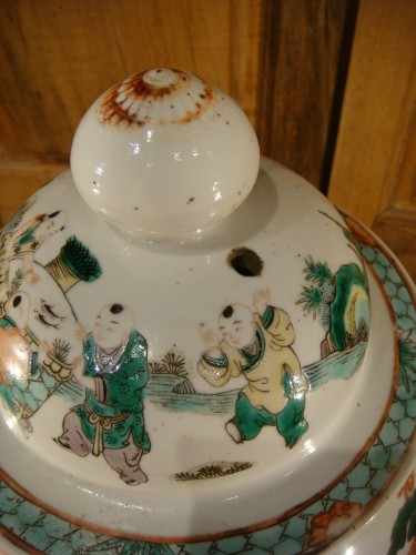 Potiche en porcelaine Famille verte, Chine XIXe siècle - 