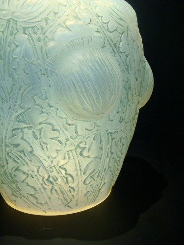 XXe siècle - Lalique - Vase » Domremy » aux chardons
