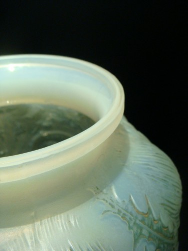 Antiquités - Lalique - Vase » Domremy » aux chardons