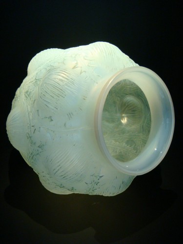 Antiquités - Lalique - Vase » Domremy » aux chardons