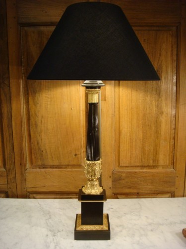 Lampe de bureau en bronze - Luminaires Style Restauration - Charles X