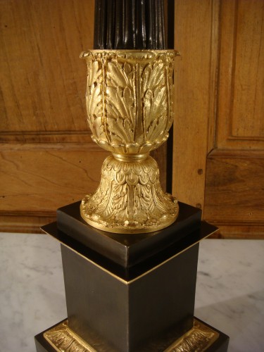 Restauration - Charles X - Lampe de bureau en bronze