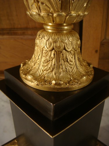 Antiquités - Lampe de bureau en bronze