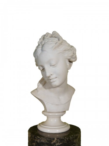 Buste en marbre , 1ere moitié du XIXe Siècle