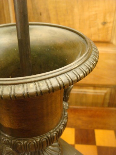 Antiquités - Paire de lampes cassolettes vases medicis en bronze epoque Louis Philippe