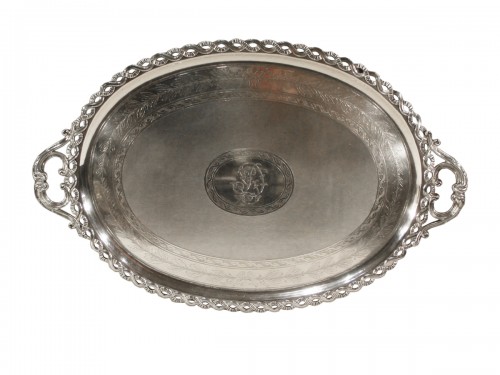 Odiot - Large serving tray in solid silver