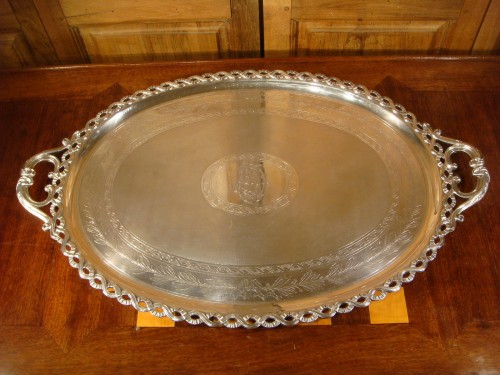 Argenterie et Arts de la table  - Odiot - Important plateau de service en argent massif
