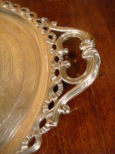 Odiot - Large serving tray in solid silver - 