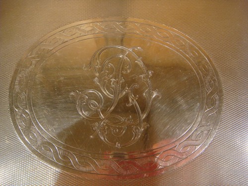 Odiot - Large serving tray in solid silver - Napoléon III