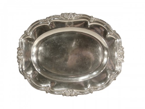Odiot - Large solid silver dish from the Restoration period