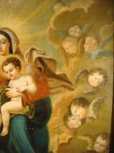 XVIIIe siècle -  Vierge à l'Enfant