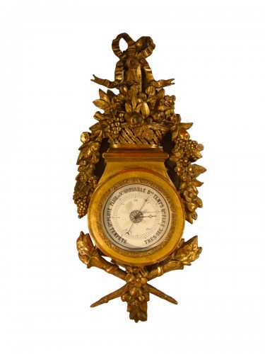 Baromètre " Au panier ", 19e siècle