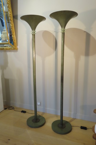 Paire de lampadaires époque Art Déco - Luminaires Style Art Déco