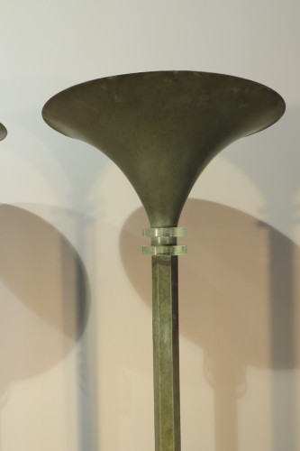 Luminaires Lampe - Paire de lampadaires époque Art Déco