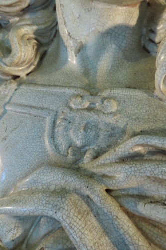 Grand Buste Sculpture en terre cuite vernissée - Antiquaires Balzeau & Brion