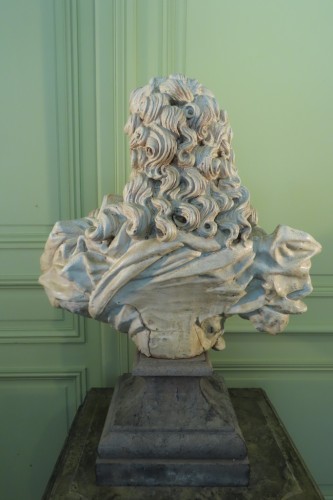  - Grand Buste Sculpture en terre cuite vernissée