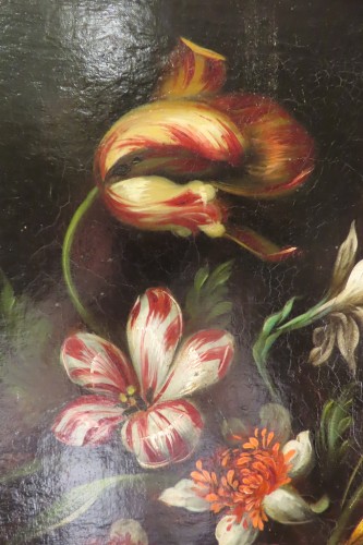 Tableaux et dessins Tableaux XVIIIe siècle - Bouquet de fleurs époque début XVIIIe siècle