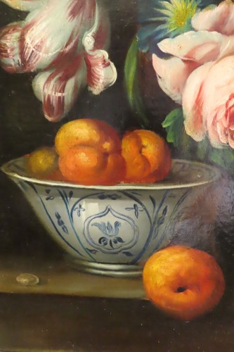 Bouquet de fleurs époque début XVIIIe siècle - Antiquaires Balzeau & Brion