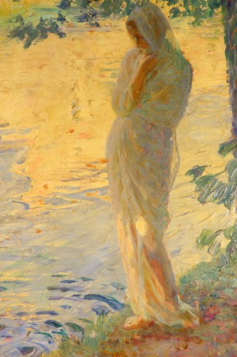 Antiquités - Woman at the Water&#039;s Edge - Octave Guillonnet (1872-1967)