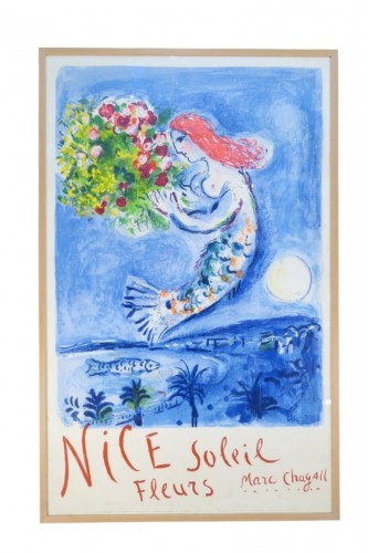 Marc Chagall - Affiche originale la Baie des Anges 1961