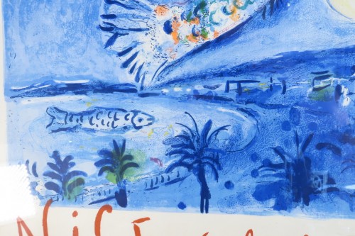 Antiquités - Marc Chagall - Affiche originale la Baie des Anges 1961