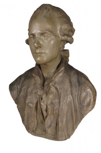 Buste de gentilhomme en terre cuite