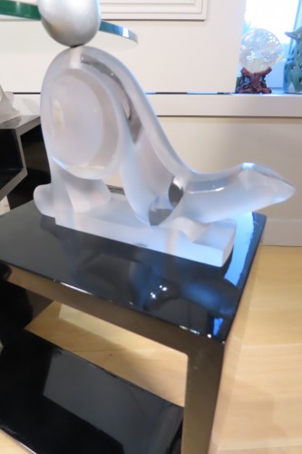 Antiquités - Table basse de salon en verre et laqué noir époque Art Déco