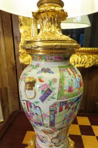  Lampe en porcelaine de Chine - Napoléon III
