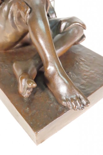 Jeune Violoniste endormi - Bronze fin XIXe sIècle - Antiquaires Balzeau & Brion