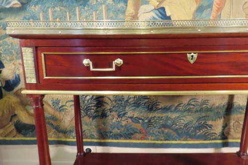 Mobilier Console - Console Directoire en acajou et placage