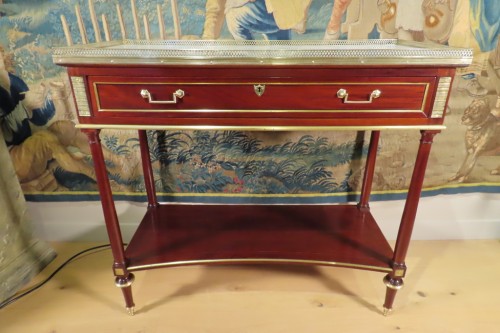 Antiquités - Console Directoire en acajou et placage