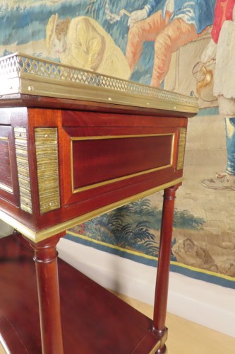Antiquités - Console Directoire en acajou et placage