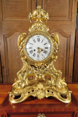 Rocaille clock “Aux Amours Vendangeurs” (Cherubs Harvesting Grapes), late 19th century - Horology Style Napoléon III