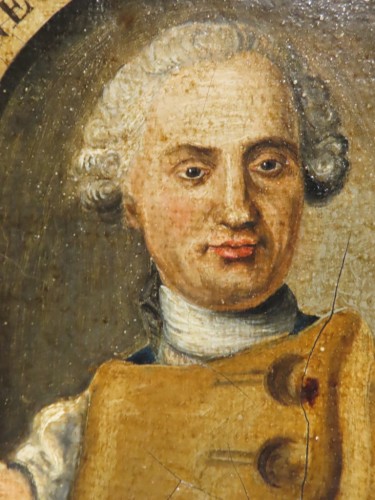 Antiquités - Le doyen des maîtres peintres et portrait de Montalembert, France fin 18e début 19e siècle