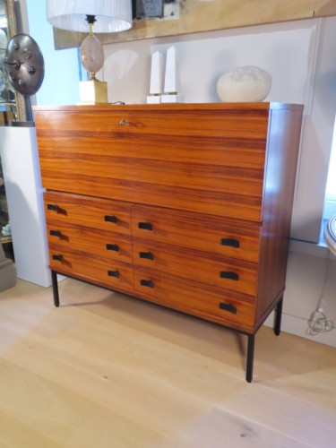 Années 50-60 - Meuble bureau secrétaire à hauteur d'appui vers 1960
