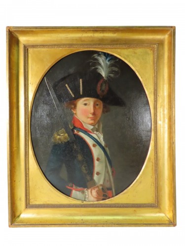 Portrait d'un jeune officier - fin XVIIIe siècle