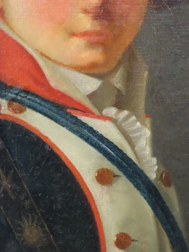 Portrait d'un jeune officier - fin XVIIIe siècle - Antiquaires Balzeau & Brion