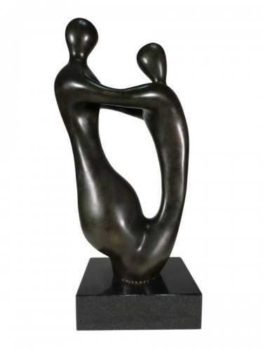 Couple enlacé, bronze de Xavier Alvarez
