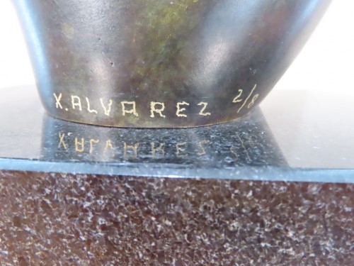 Couple enlacé, bronze de Xavier Alvarez - Antiquaires Balzeau & Brion