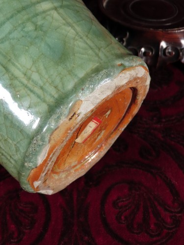 Vase en grés émaillé vert celadon, Chine époque King - Antiquaires Balzeau & Brion