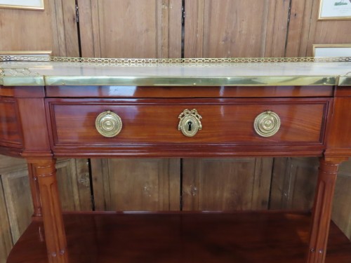 Mobilier Console - Console en acajou estampillé de Weber - Epoque Louis XVI