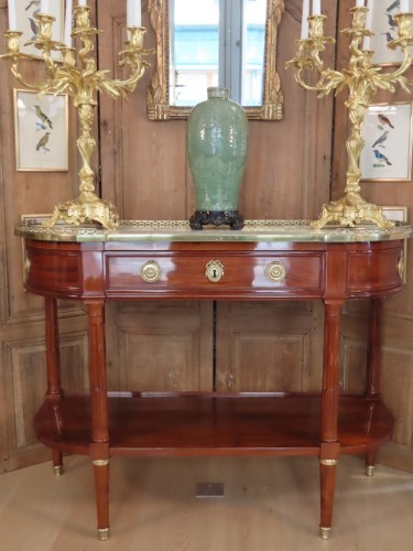 Console en acajou estampillé de Weber - Epoque Louis XVI - Louis XVI