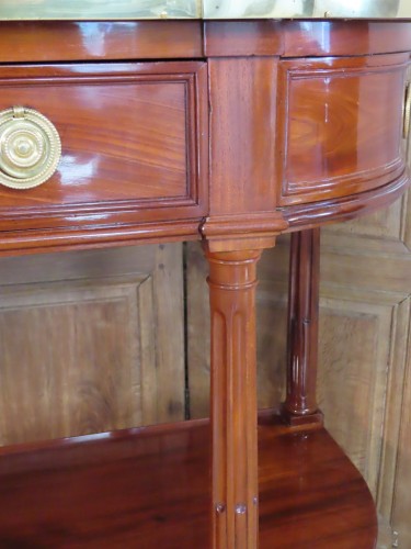 Antiquités - Console en acajou estampillé de Weber - Epoque Louis XVI