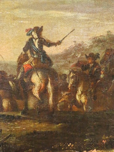 Scène de bataille - Epoque XVIIIe - Tableaux et dessins Style Louis XV