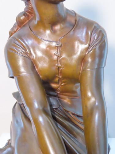 Sculpture Sculpture en Bronze - Henri Chapu (1833 – 1891)  - Jeanne d’Arc