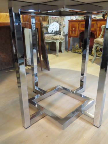 XXe siècle - Grande table ronde à plateau de marbre vers 1970