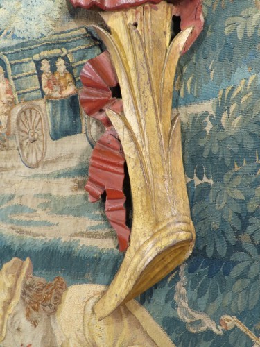 Objet de décoration  - Gerbes de blé en bois sculpté doré et laqué du 18e siècle