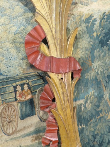 Gerbes de blé en bois sculpté doré et laqué du 18e siècle - 